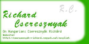 richard cseresznyak business card