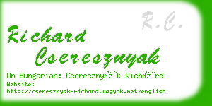 richard cseresznyak business card